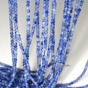 2MM Blueberry Sodalite Gemstone Round 2MM Loose Beads 16 inch Full Strand LOT 1,2,6,12 and 50 (90113971-107 - 2mm A)