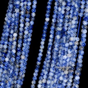 3mm Blueberry Sodalite Gemstone Round 3mm Loose Beads 16 Inch Full Strand (90114002-107 - 3mm A) 3mm Blueberry Sodalite Gemstone Round 3mm Loose Beads 16 Inch Full Strand (90114002-107 - 3mm A)