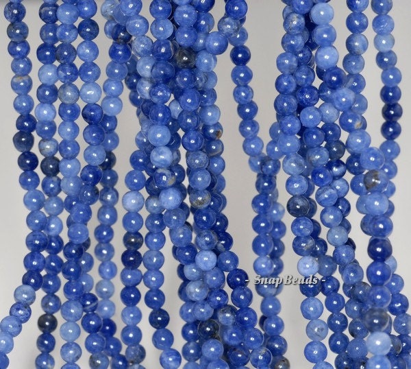 4mm Blueberry Sodalite Gemstone Blue Round 4mm Loose Beads 15.5 Inch Full Strand (90145532-246)