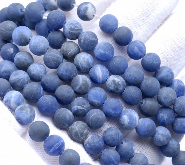 8mm Matte Sodalite Gemstone Round Loose Beads 15 Inch Full Strand (80002334-m7) 8mm Matte Sodalite Gemstone Round Loose Beads 15 Inch Full Strand (80002334-m7)