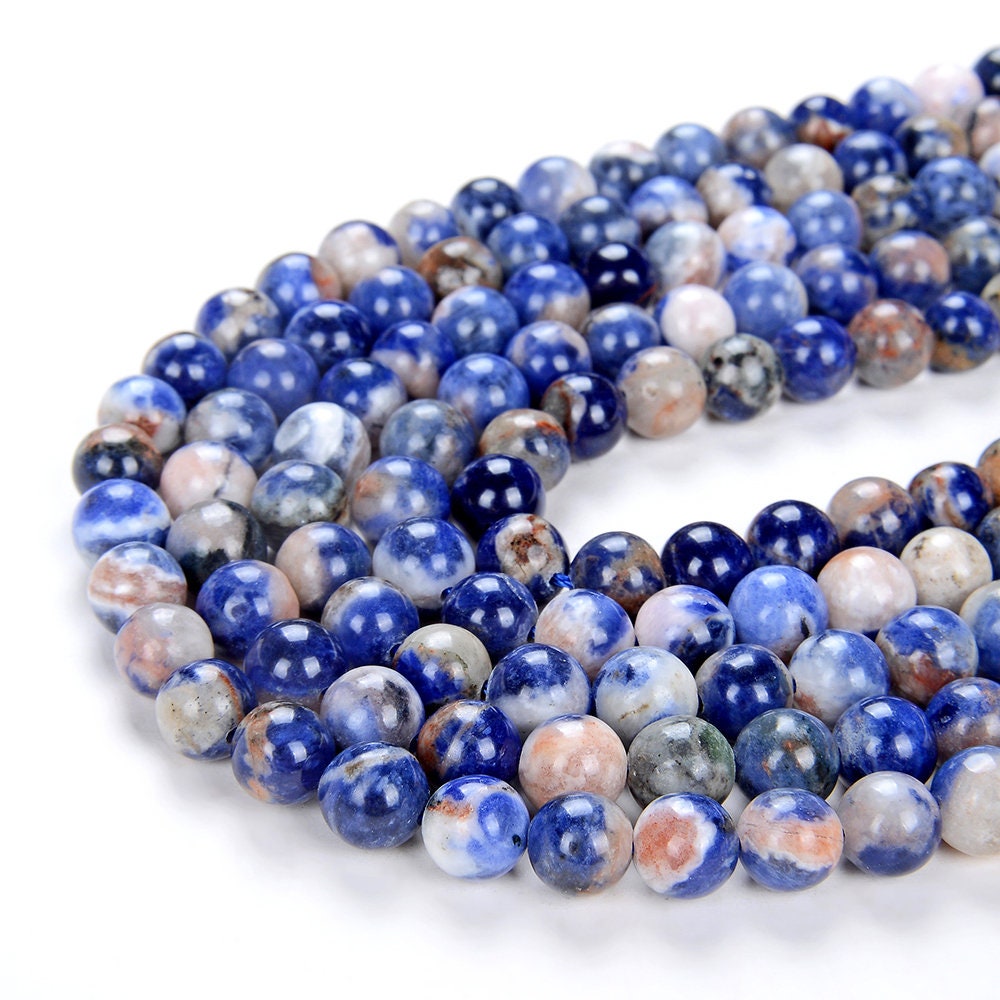 Sodalite Gemstone Grade Aaa Round 6mm 8mm Loose Beads (d3)