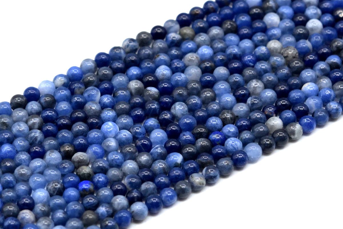 Genuine Natural Sodalite Loose Beads Round Shape 3mm 4mm
