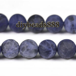 Blue Sodalite Matte Round Beads,6mm 8mm 10mm 12mm 14mm For Choice,15" Full Strand