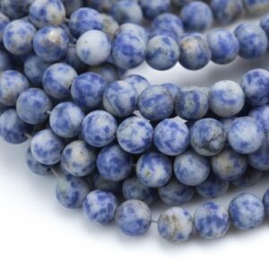 Natural Matte Sodalite, High Quality In Matte Round- 4mm, 6mm, 8mm, 10mm, 12mm- Full 16 Inch Strand Gemstone Beads Natural Matte Sodalite, High Quality In Matte Round- 4mm, 6mm, 8mm, 10mm, 12mm- Full 16 Inch Strand Gemstone Beads