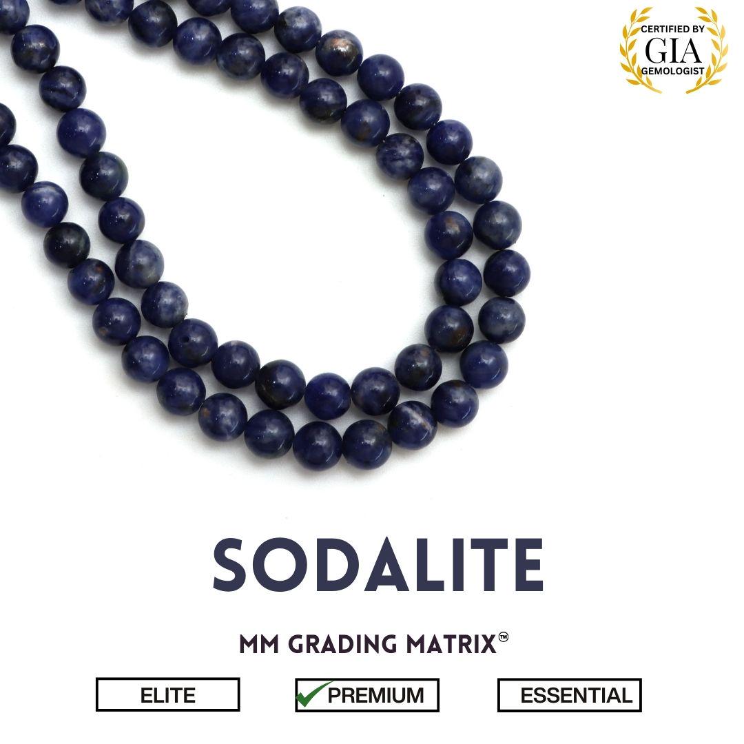 Sodalite Smooth Round Shape Beads, Natural Sodalite Beads For Jewelry Making, Sodalite Plain Balls Beads, 6mm Sodalite Gemstone Strand 18"