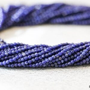 Xs/ Sodalite 2mm Round Beads 16" Strand Natural Gemstone Beads For Jewelry Making