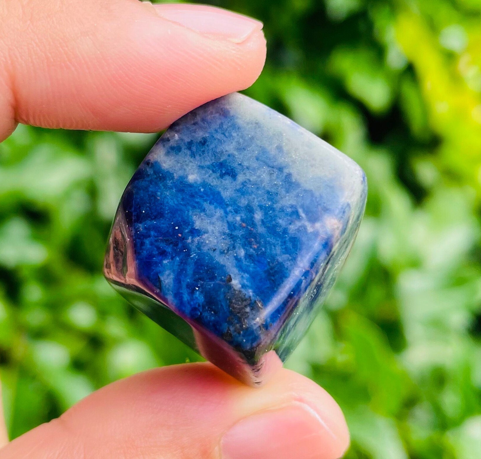 Blue Sodalite Crystal Cube: Geometric Stone (20-35mm) Blue Sodalite Crystal Cube: Geometric Stone (20-35mm)