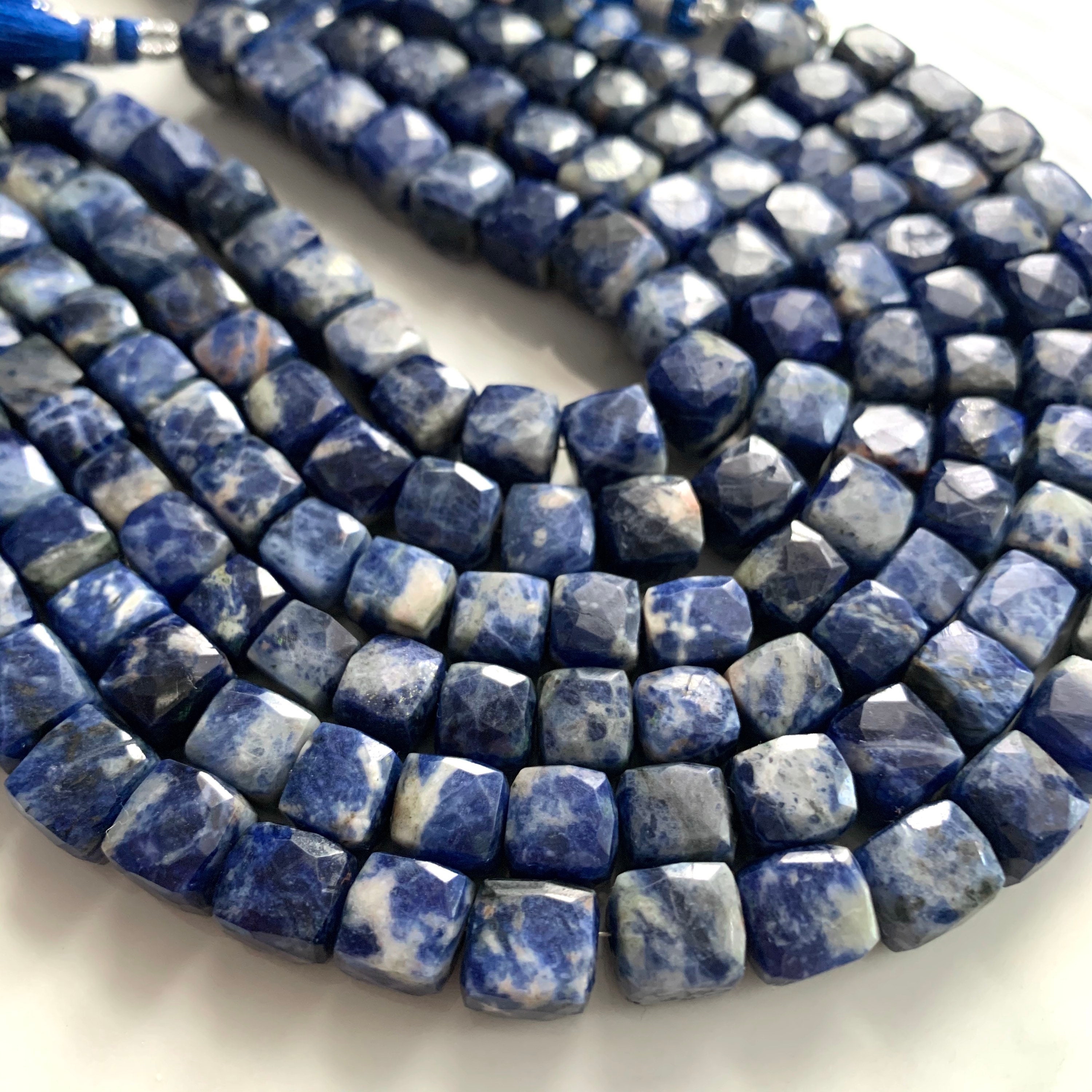 Sodalite Cubes- New Large Drilled Hole