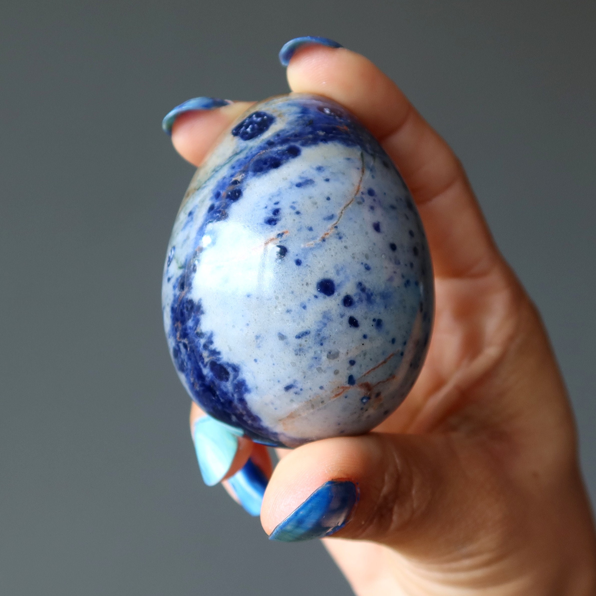 Sodalite Egg Crack Of Dawn Fresh Blue Cloud Crystal