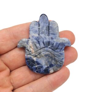 Sodalite Evil Eye Hand Gemstone Carving - Pocket Crystal - Crystals Chakra - Meditation Crystal - Energy Gift for her - EL1003 Sodalite Evil Eye Hand Gemstone Carving - Pocket Crystal - Crystals Chakra - Meditation Crystal - Energy Gift for her - EL1003
