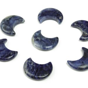 Sodalite Gemstone Moon - Crystal Moon - Carved Moon - Healing Crystal - Gemstone Crescent – 3×1.6cm – MO1035 Sodalite Gemstone Moon - Crystal Moon - Carved Moon - Healing Crystal - Gemstone Crescent – 3×1.6cm – MO1035