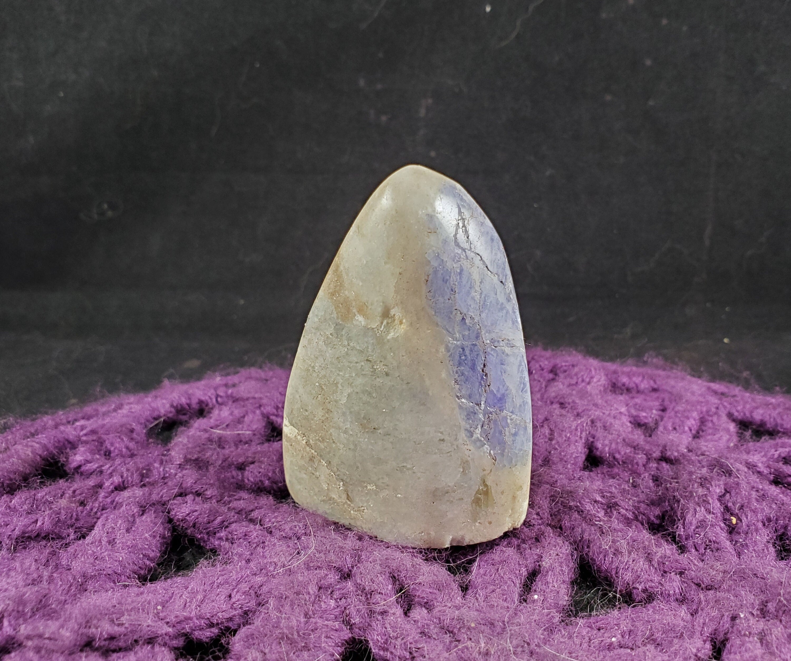 Hackmanite Freeform Crystal Uv Reactive Stones Altar Stone Unique Richterite Sodalite Purple White Pakistan