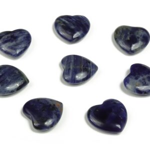 Sodalite Heart Gemstone Flat – Heart Crystal - Healing Stones – Carving Heart - Natural stones - 20x20x6 - HE1071 Sodalite Heart Gemstone Flat – Heart Crystal - Healing Stones – Carving Heart - Natural stones - 20x20x6 - HE1071