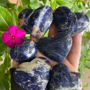 Sodalite Heart, Sodalite, Qty. 1 Sodalite Heart, Sodalite, Qty. 1