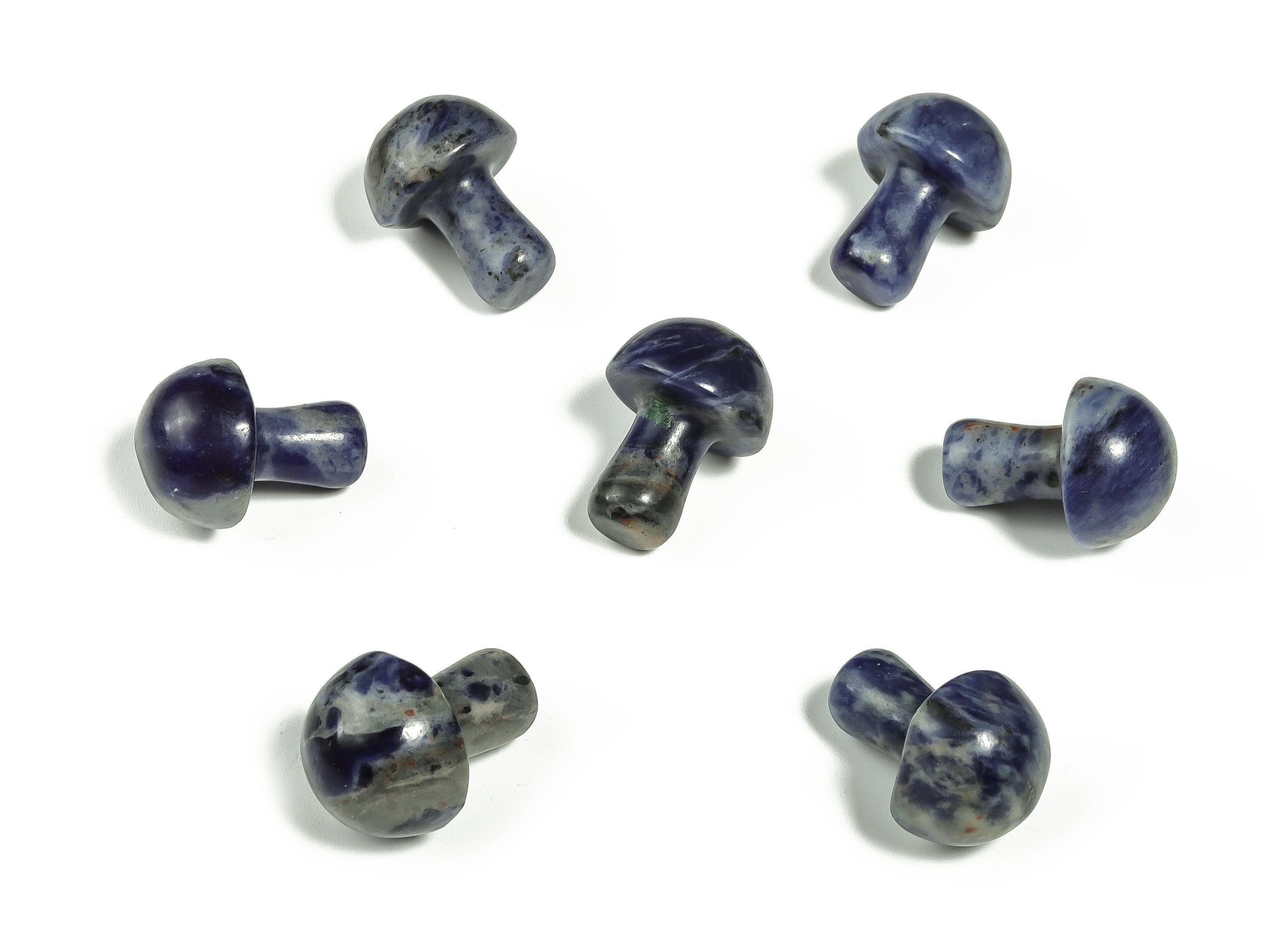 Sodalite Mushroom Gemstone -  Mushroom Crystal – Healing Crystal – Carved Mushroom – 2cm – Mu1010