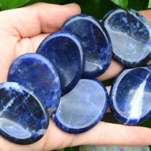 Natural Sodalite Worry Stone,healing Worry Stone,chakra Worry Stone,size 35x45mm Natural Sodalite Worry Stone,healing Worry Stone,chakra Worry Stone,size 35x45mm