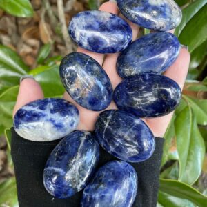Sodalite, Sodalite Palm Stone, Qty. 1 Sodalite, Sodalite Palm Stone, Qty. 1