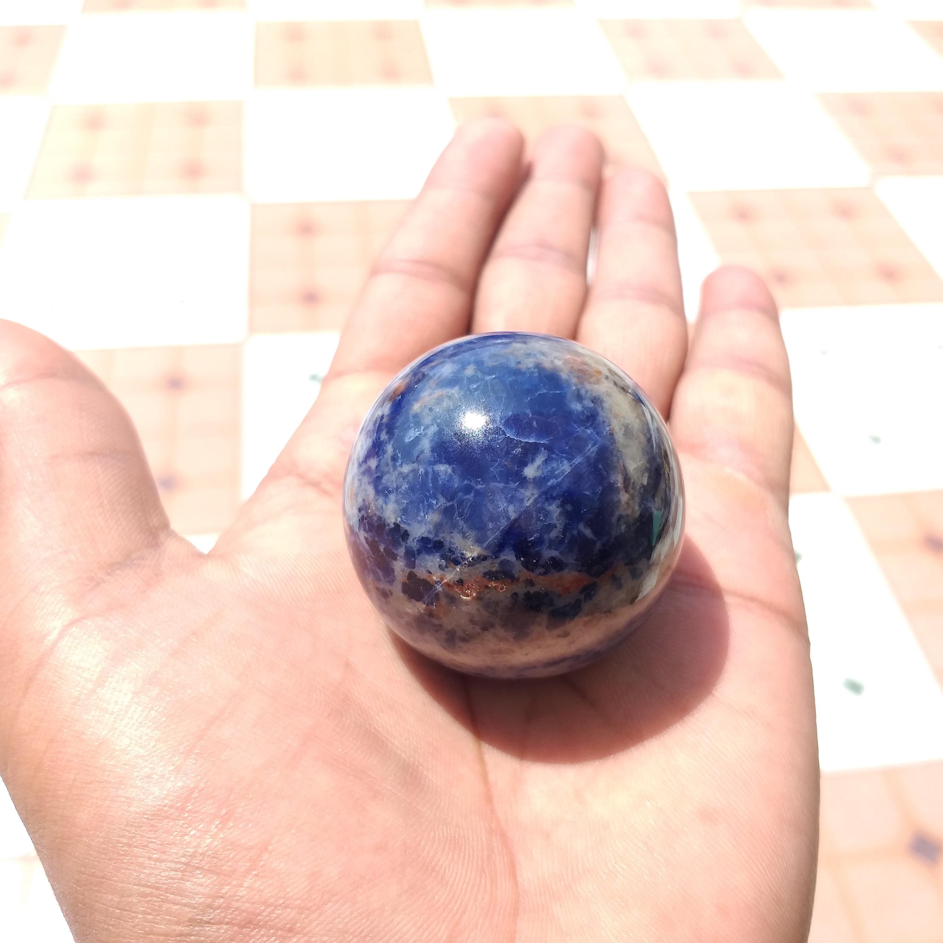 Polished Sodalite Stone Sphere: Healing Crystal Home Decor (43 Mm, 110.6 Gram)