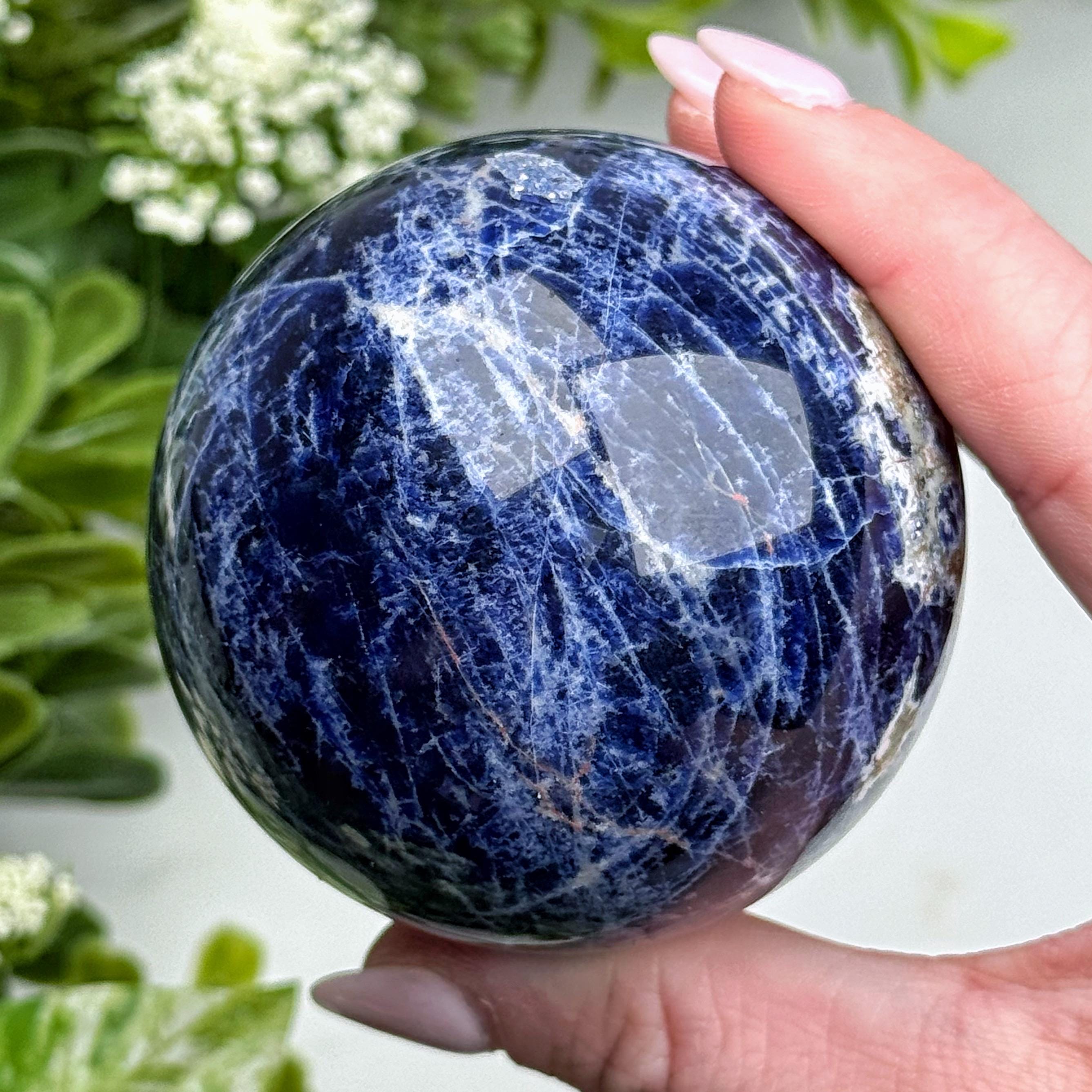 Sodalite Sphere | 61mm | - #3 (polished Blue Crystal Ball, Throat Chakra, Healing Stone, Peace)