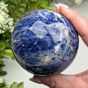 Sodalite Sphere | 69mm | - #7 (Polished Blue Crystal Ball, Throat Chakra, Healing Stone, Peace)
