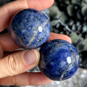 Sodalite Sphere: Blue Crystal Orb, 40mm