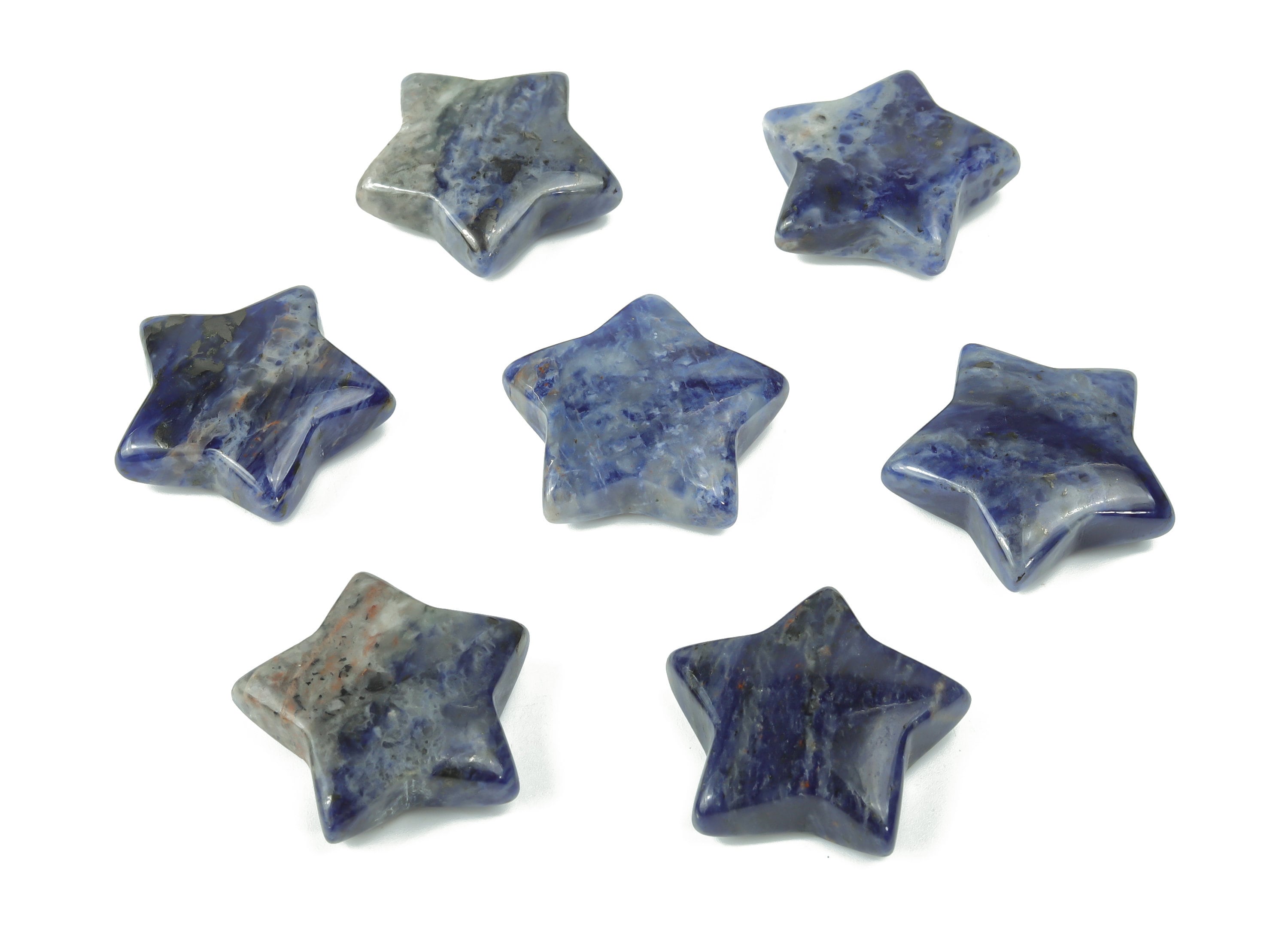 Sodalite Star Gemstone – Star Carving Star –natural Stone – Healing Crystal – 3cm – St1036
