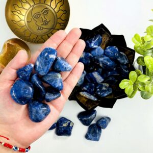 1 Lb Blue Sodalite Tumbled Gemstones – Polished Stones, Jewelry Supplies 1 Lb Blue Sodalite Tumbled Gemstones – Polished Stones, Jewelry Supplies