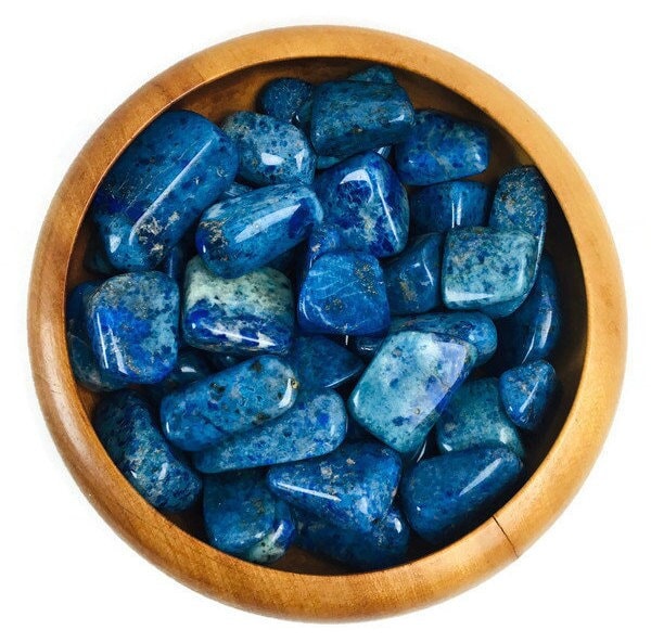 Fluorescent Blue Sodalite Tumbled Crystal: Polished Gemstone (1.0-1.5")