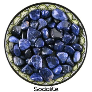 Set Of 10 Sodalite Tumbled Stones, Natural Logic And Peace, Ritual Grid Crystal Set Of 10 Sodalite Tumbled Stones, Natural Logic And Peace, Ritual Grid Crystal