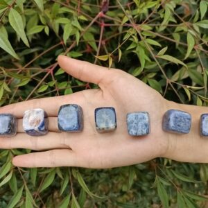 Sodalite Tumbled Stone Cube Shaped Sodalite Tumbled Stone Cube Shaped
