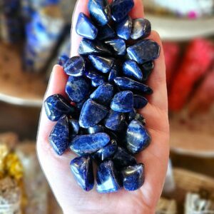 Sodalite Tumbled Stone • One • Blue Sodalite Crystal • Healing, Clarity, Feng Shui Sodalite Tumbled Stone • One • Blue Sodalite Crystal • Healing, Clarity, Feng Shui