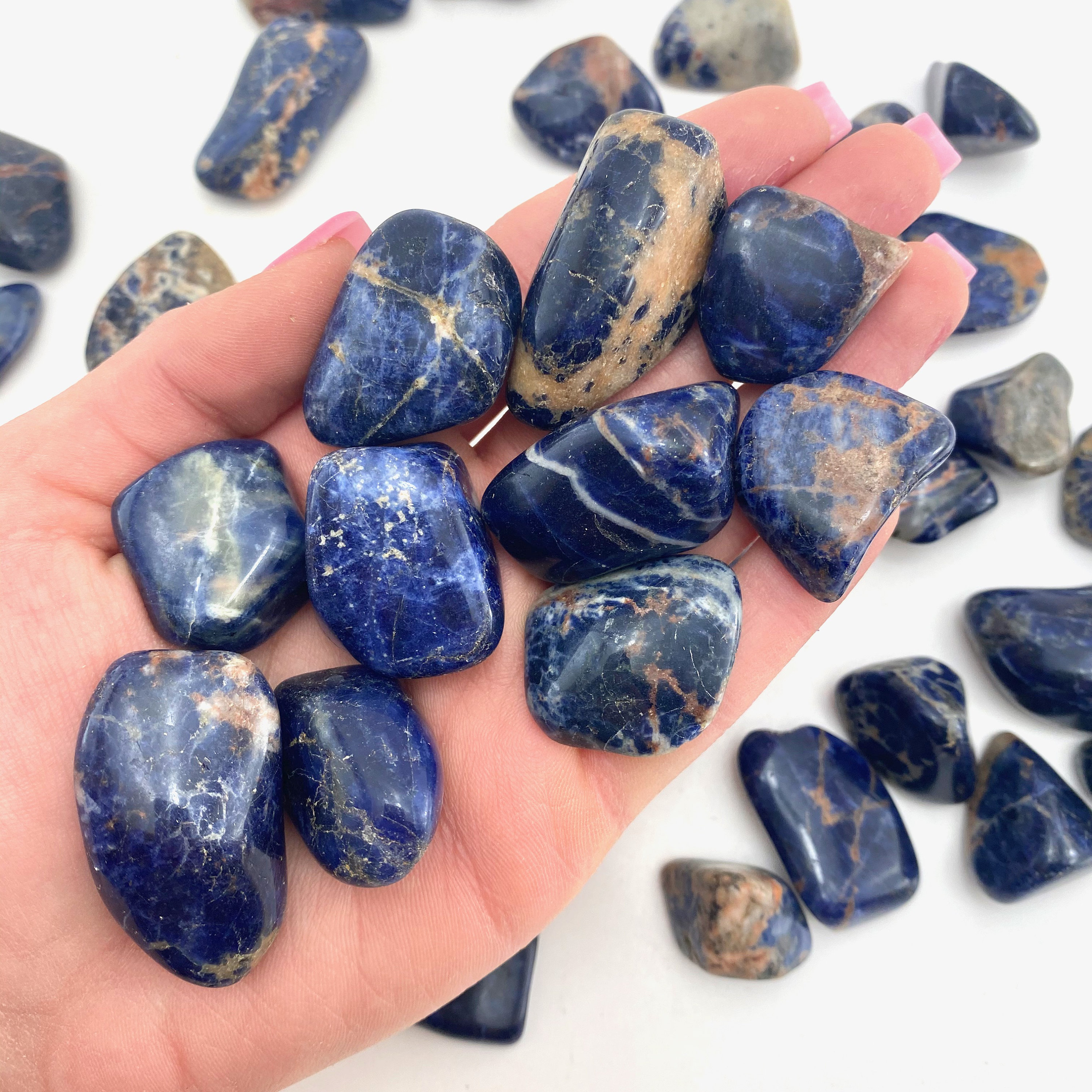 Sodalite Tumble, Tumbled Sodalite, Pocket Sodalite, Natural Sodalite Stone, T-57