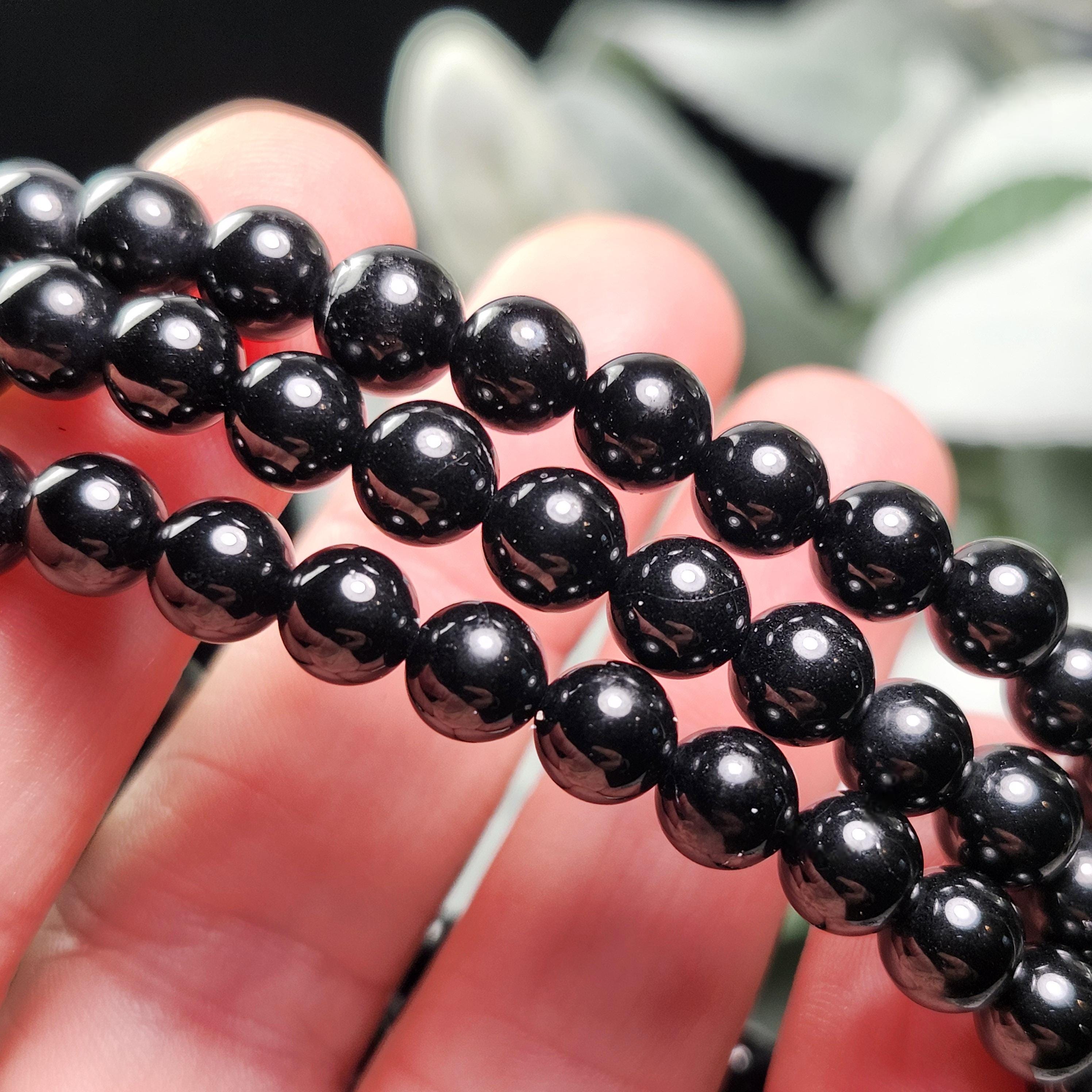 Black Spinel Bracelet - Beaded Crystal Bracelet - Spinel Beads - Black Spinel Jewelry Black Spinel Bracelet - Beaded Crystal Bracelet - Spinel Beads - Black Spinel Jewelry