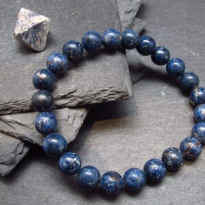 Blue Cobalt Spinel Genuine Bracelet ~ 7 Inches ~ 8mm Round Beads