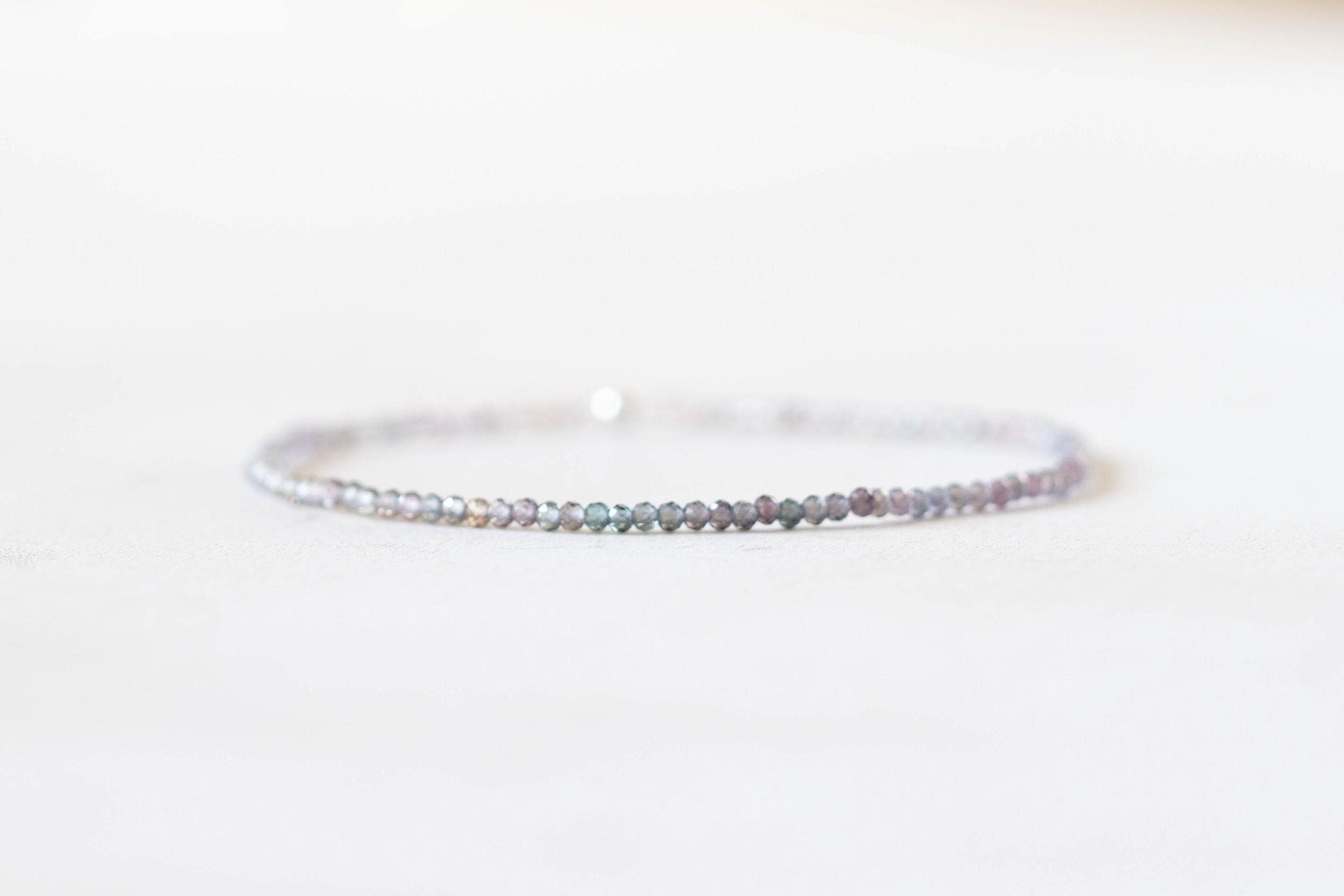 Dainty Blue Spinel Stretch Bracelet