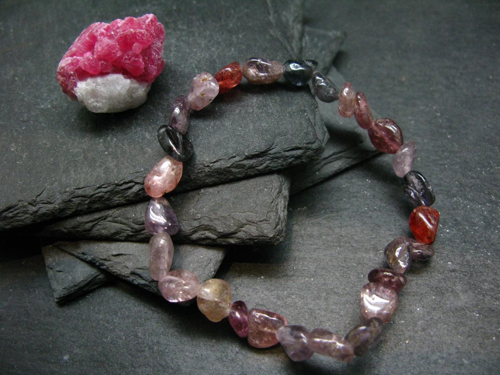 Spinel Genuine Bracelet ~ 7.5 Inches ~ 8mm Tumbled Beads