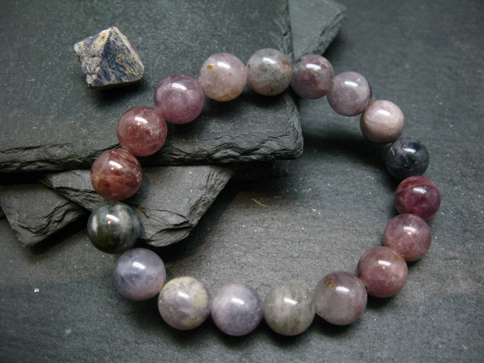 Spinel Genuine Bracelet ~ 7 Inches  ~ 11.5mm Round Beads
