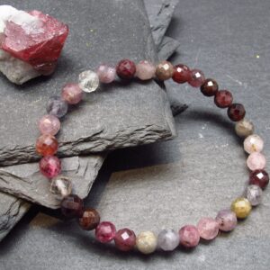 Spinel Genuine Bracelet ~ 7 Inches ~ 6mm Facetted Beads