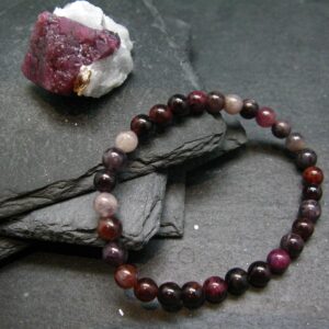 Spinel Genuine Bracelet ~ 7 Inches ~ 6mm Round Beads