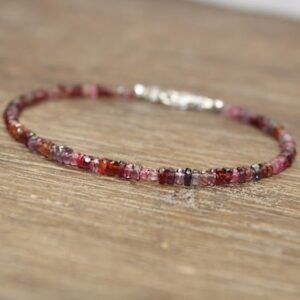 Multi Spinel Bracelet, Beaded Bracelet, Stacking, Multi Spinel Jewelry, Multi Color, Gemstone Bracelet