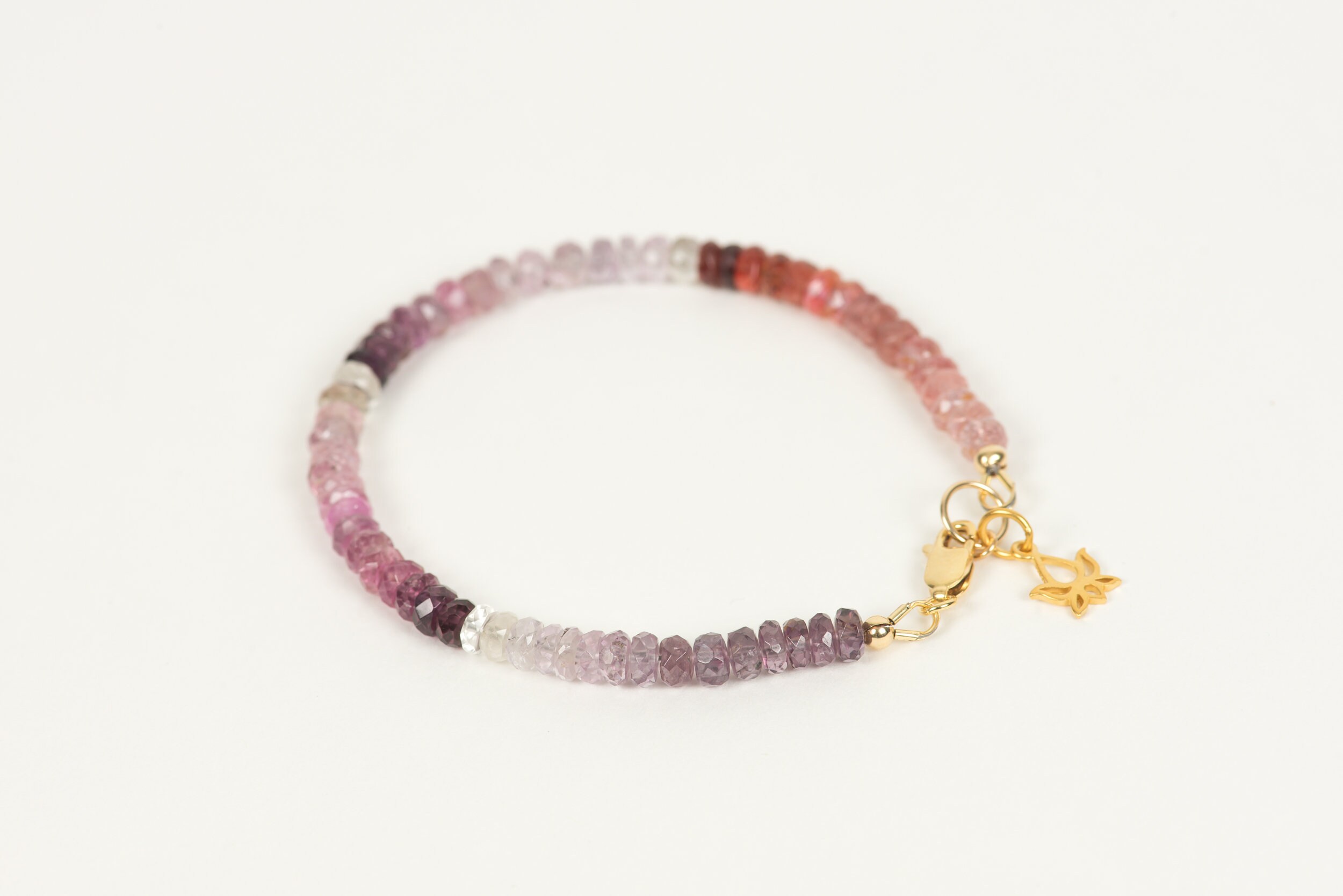 Multi Colored Spinel Delicate Bracelet, Genuine Spinel Gemstone Bracelet, Gemstone Handmade Jewelry
