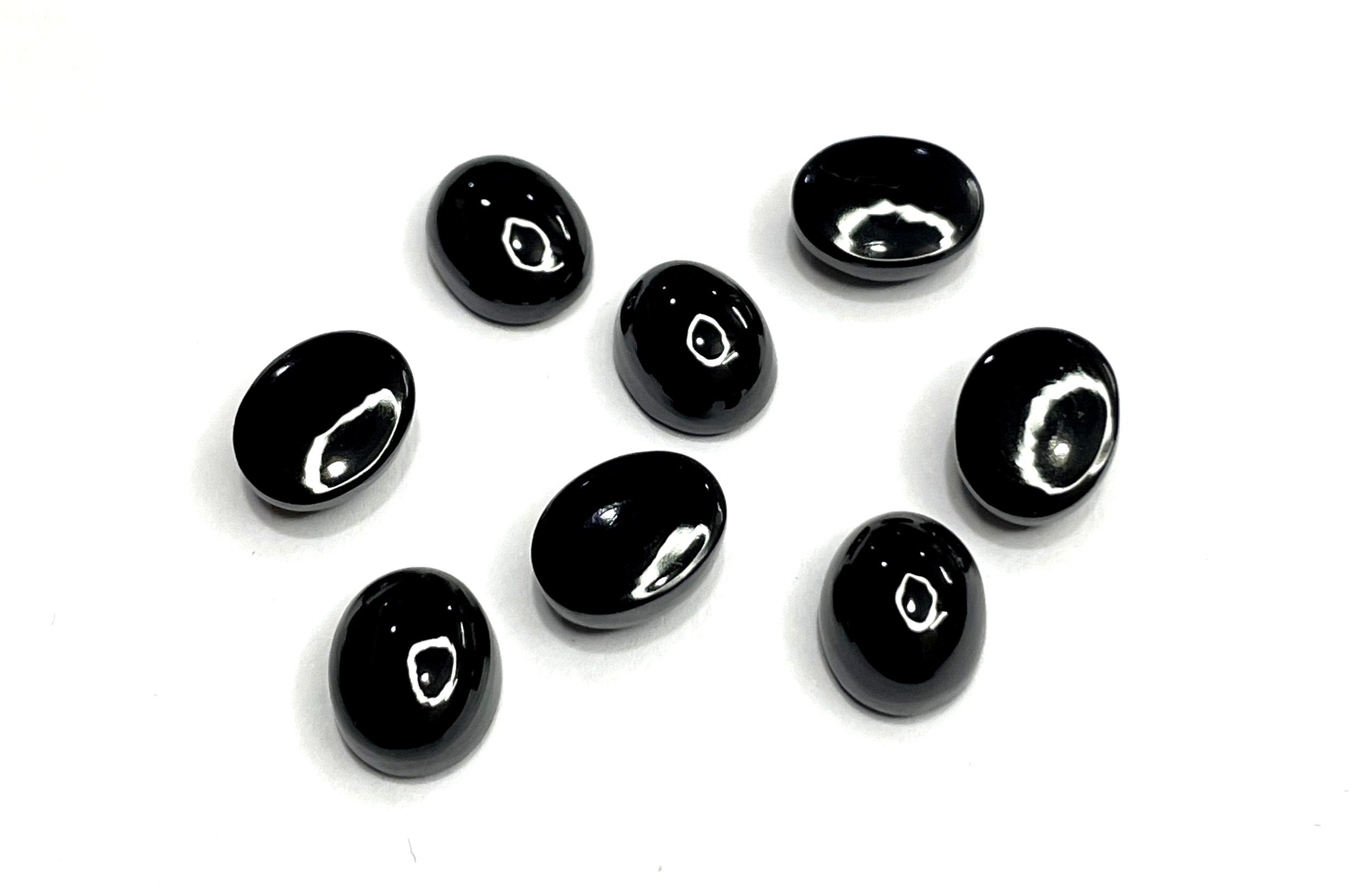 Black Spinel Cabochon: Oval Loose Gemstone For Jewelry
