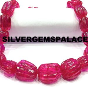 AAAA Pink Spinel Carved Nuggets Beads Hot Pink Spinel Gemstone Beads Pink Spinel Nuggets Stone Beads String Jewelry Making Beads 19” Strand.