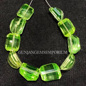 AAAA+ QUALITY~~Rarest Green Spinel Faceted Nuggets Beads 10 Pcs 5 Inch Green Spinel Bracelet Spinel Nuggets Shape Beads Spinel Beads jewelry