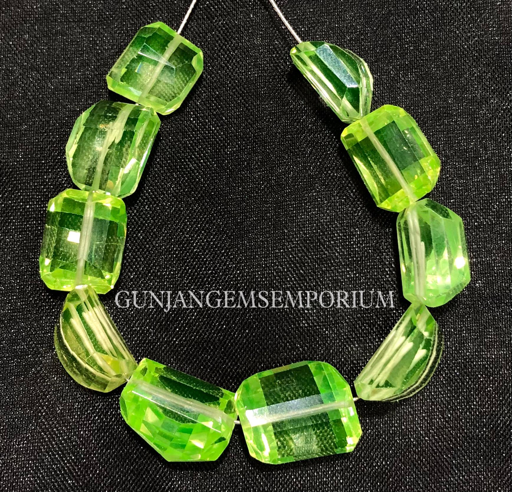 Aaaa+ Quality~~rarest Green Spinel Faceted Nuggets Beads 10 Pcs 5 Inch Green Spinel Bracelet Spinel Nuggets Shape Beads Spinel Beads Jewelry