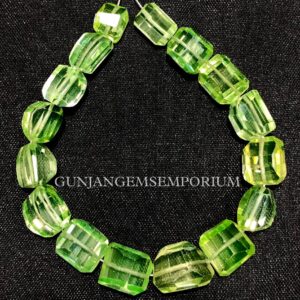 AAAA+ QUALITY~~Rarest Green Spinel Faceted Nuggets Beads 6 Inch Green Spinel Bracelet Spinel Nuggets Shape Beads Spinel Beads Gemstone Beads