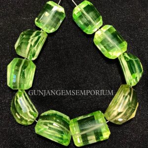 AAAA+ QUALITY~~Rarest Green Spinel Faceted Nuggets Beads 10 Pcs 6 Inch Green Spinel Bracelet Spinel Nuggets Shape Beads Spinel Beads jewelry