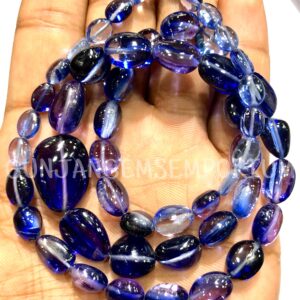 Beautiful~~AAAA+ Purpleish~~Blue Spinel Beads Rare Twilight Blue Spinel Nuggets Shape Beads Smooth Nuggets Beads Spinel Stone Bead Jewellery