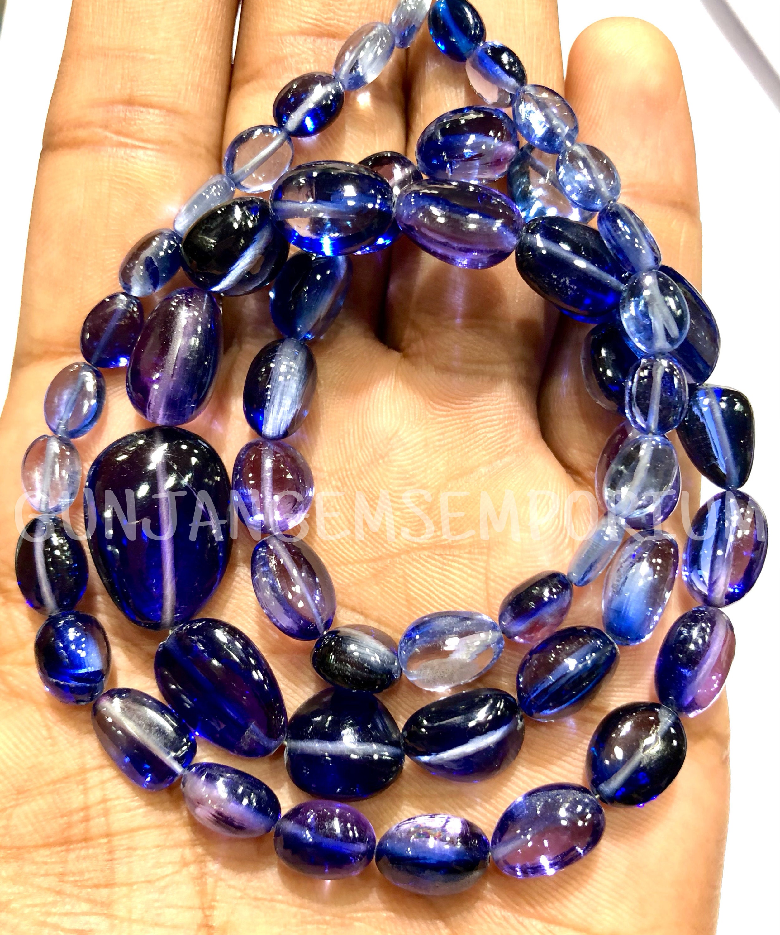 Beautiful~~aaaa+ Purpleish~~blue Spinel Beads Rare Twilight Blue Spinel Nuggets Shape Beads Smooth Nuggets Beads Spinel Stone Bead Jewellery