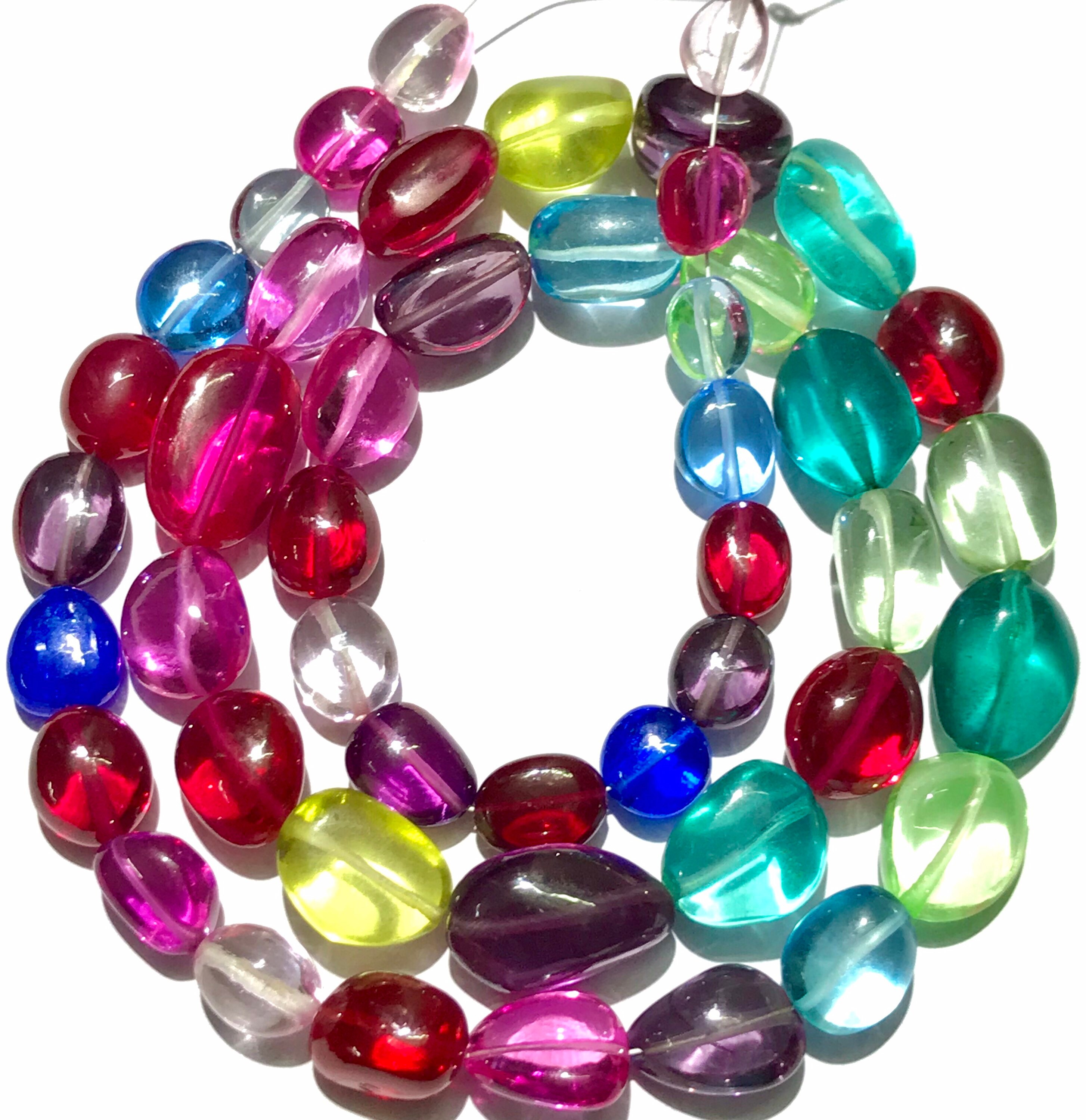 Beautiful~~aaaa+ Quality~~multi Spinel Smooth Nuggets Beads Disco Spinel Nuggets Smooth Beads Mix Gemstone Beads 22” Strand Wholesale Spinel